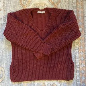 Everlane the Texture Cotton V Neck Sweater